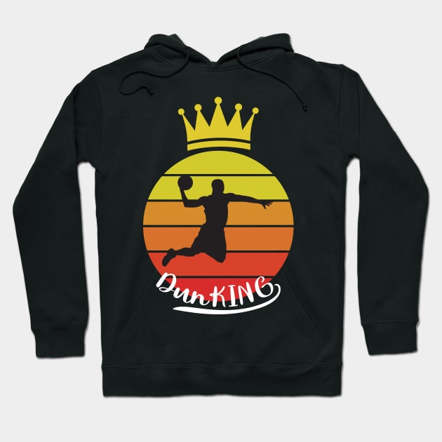 Retro vintage dunking basketball king Hoodie by IceShirts